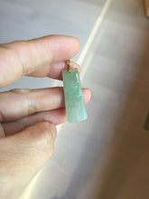Load image into Gallery viewer, 100% Natural type A icy watery light green Jadeite Jade bamboo pendant PC124-1
