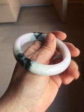 Load image into Gallery viewer, 56mm certified 100% natural type A sunny green/dark green/purple/white jadeite jade bangle PF19-3425
