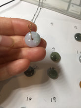 Load image into Gallery viewer, 9.9-15mm Type A 100% Natural light green yellow brown purple Jadeite Safety Guardian Button abacus bead donuts pendant PF73 Add on item

