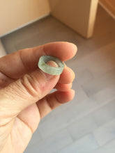 Load image into Gallery viewer, 14.3-17.3mm 100% natural type A icy watery light green jadeite jade band ring beads group BL10
