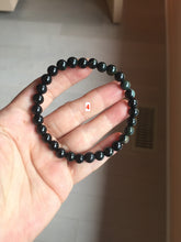 Load image into Gallery viewer, 7.3-8mm for size 56-70mm 100% natural white/black/blue/green/brown(Mocui) jadeite jade beads bracelet PB224
