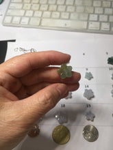 Load image into Gallery viewer, Type A 100% Natural light green/white/purple jadeite Jade flower Pendant group PC223

