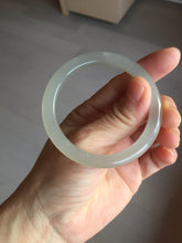 Load image into Gallery viewer, 50.8mm Certified 100% Natural icy white gray with flying snow nephrite jade bangle HN46-9154
