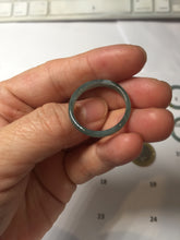 Load image into Gallery viewer, 20.2mm size 10 1/2 100% natural type A icy watery green/blue Guatemala jadeite jade band ring group PJ35
