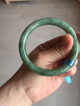 Load image into Gallery viewer, 55.5mm Certified 100% natural Type A dark green/brown round cut jadeite jade bangle BM10-5373

