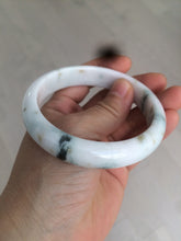 Load image into Gallery viewer, 59.6mm Certificated Type A 100% Natural White green red purplewith green floating flowers Jadeite Jade bangle G110-9546
