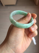 Load image into Gallery viewer, 50.5mm Certified Type A 100% Natural sunny apple green/red oval Jadeite Jade bangle BG61-0174
