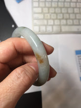 Load image into Gallery viewer, 54.7mm certified type A 100% Natural light purple brown green(FU LU SHOU) dark green gray(淡油青) black jadeite jade bangle BS153-0489
