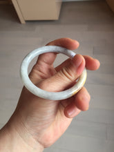 Load image into Gallery viewer, 54mm certified 100% natural Type A light yellow/white/purple/black(Wuji) round cut jadeite jade bangle BS9-9567
