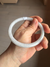 Load image into Gallery viewer, 65.2mm Certified type A 100% Natural light purple white round cut Jadeite bangle J142-(1937)
