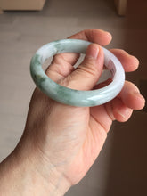 Load image into Gallery viewer, 52.8mm Certified type A 100% Natural green white light purple Jadeite bangle PE30
