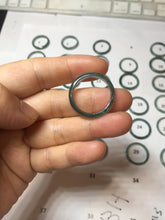 Load image into Gallery viewer, 18.8mm size 8 3/4 100% natural type A icy watery green/blue Guatemala jadeite jade band ring group PE27
