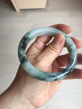 Load image into Gallery viewer, 58.2mm Type A 100% Natural light green/blue/white chubby Jadeite Jade bangle BS130-4037
