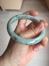 Load image into Gallery viewer, 59.2mm certified Type A 100% Natural dark green gray light purple Jadeite Jade bangle PJ87-6652
