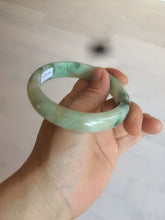 Load image into Gallery viewer, 59.5mm certified Type A 100% Natural sunny green Jadeite bangle AX76-6145
