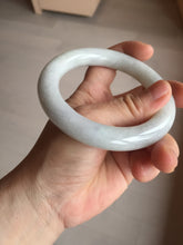 Load image into Gallery viewer, 58mm Certified Type A 100% Natural white chubby round cut Jadeite Jade bangle AX124-4586
