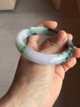 Load image into Gallery viewer, 56.2mm certified 100% natural type A dark green/purple/white jadeite jade bangle PF18-3423
