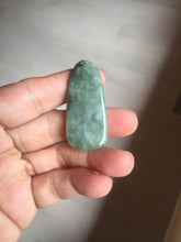 Load image into Gallery viewer, 100% Natural type A oily dark green/black Jadeite Jade safe and sound pendant group PC27
