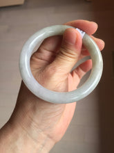 Load image into Gallery viewer, 53.4mm certified 100% natural Type A gray green white purple round cut jadeite jade bangle AA122-4914

