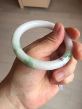 Load image into Gallery viewer, 54.3mm Certified Type A 100% Natural light green purple(春带彩) round cut jadeite Jade bangle AA82-4936
