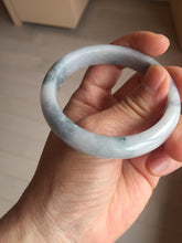 Load image into Gallery viewer, 53.5mm certified 100% natural Type A light green/purple white Snowy Pine Forest jadeite jade bangle J127-3084
