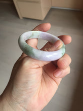 Load image into Gallery viewer, 52mm certified natural 100% natural Type A dark green sunny green brown purple oval jadeite jade bangle PB235-1093
