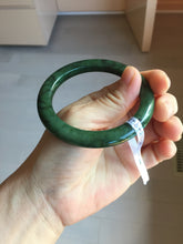 Load image into Gallery viewer, 54.9mm certified 100% Natural dark green/black nephrite (碧玉)  bangle HT168-9-3914

