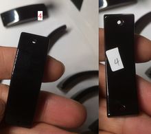 Load image into Gallery viewer, 100% natural type A black jadeite jade (mocui, 墨翠) rectangle bead/craft supplies AY78
