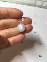 Load image into Gallery viewer, 15.2mm Type A 100% Natural sunny green/white Abacus-Bead Peace and Safety Guardian Donuts Buckle jadeite Pendant group  PH114-1
