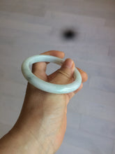 Load image into Gallery viewer, 57mm certified 100% natural light green/white jadeite jade bangle AX81-0308
