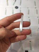 Load image into Gallery viewer, 100% Natural type A icy watery light green white narrow rectangle Jadeite Jade safe and sound pendant group BS139 Add on item
