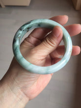 Load image into Gallery viewer, 57.8mm Certified Type A 100% Natural sunny green dark green white Jadeite bangle AZ164-6583
