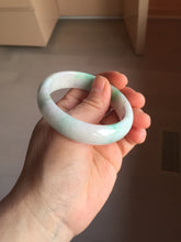 Load image into Gallery viewer, 52.5mm certified type A 100% Natural sunny green/purple oval jadeite jade bangle PF55-0437
