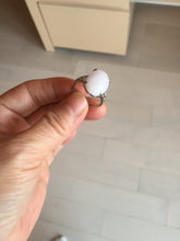 Load image into Gallery viewer, 100% natural type A icy watery green dark green four-prong jadeite jade ring group AA91
