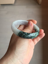 Load image into Gallery viewer, 53.4mm Certified Type A 100% Natural light purple/dark green jadeite Jade bangle BM60
