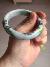 Load image into Gallery viewer, 56.8mm certificated Type A 100% Natural white/green/purple Jadeite Jade bangle E47-6211
