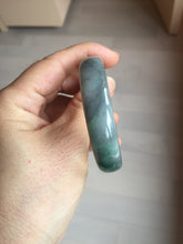 Load image into Gallery viewer, 51.2mm Certified  Type A 100% Natural sunny green gray black(Wuji) Mountains Embrace Emerald(群山怀翠) jadeite jade bangle AZ180-0509
