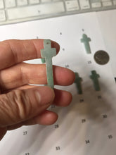 Load image into Gallery viewer, 100% Natural type A light green gray jadeite Jade Hand-held cross or cross pendant necklace PA208
