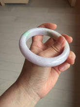 Load image into Gallery viewer, 59.5mm certified 100% natural Type A sunny green/purple white jadeite jade bangle PC198-1215
