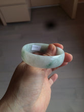 Load image into Gallery viewer, 52.2mm certified 100% natural Type A sunny green/white/purple jadeite jade bangle BK7-2419
