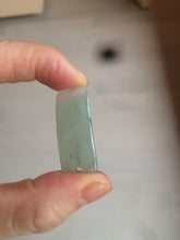 Load image into Gallery viewer, 100% natural type A icy watery light green white jadeite jade rectangle bead/craft supplies BG9
