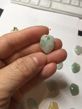 Load image into Gallery viewer, Type A 100% Natural icy watery sunny green/purple/white/yellow Jadeite Jade Peach Pendant group BF151
