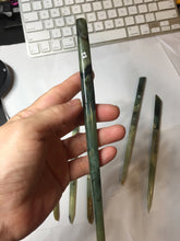 Load image into Gallery viewer, 17-18cm 100% Natural Green Blue Yellow Xiu Jade (Serpentine) Quiet Country Serial Hairpin AW69
