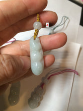 Load image into Gallery viewer, Type A 100% Natural white/green/purple Four Seasons Fortune Beans jadeite jade hanger group BF39
