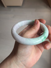 Load image into Gallery viewer, 60.6mm certified 100% Natural sunny green/white/purple/brown Jadeite Jade bangle AZ165-4034
