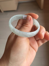 Load image into Gallery viewer, 51.5mm certified Type A 100% Natural icy light green clear white thin style Jadeite jade bangle PH43-9642
