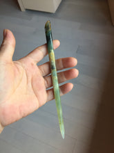 Load image into Gallery viewer, 17-18cm 100% Natural Green Blue Yellow Xiu Jade (Serpentine) Quiet Country Serial Hairpin AW69
