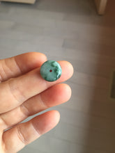 Load image into Gallery viewer, 11-13.7mm Type A 100% Natural dark green gray(油青) Abacus-Bead Peace and Safety Guardian Donuts Buckle jadeite Pendant group PA206(add on item)
