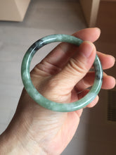 Load image into Gallery viewer, 56mm Certified Type A 100% Natural watermelon rind &amp; Smoky Black-Gray(WuJi) Jadeite round cut Jadeite bangle AZ181-0513
