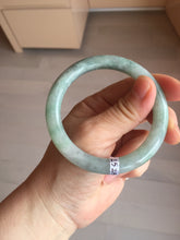 Load image into Gallery viewer, 55.5mm certified 100% natural Type A light green round cut jadeite jade bangle BS104-2525
